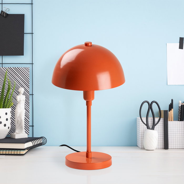 Opviq Lámpara de Mesa de Cuerpo Metálico Naranja